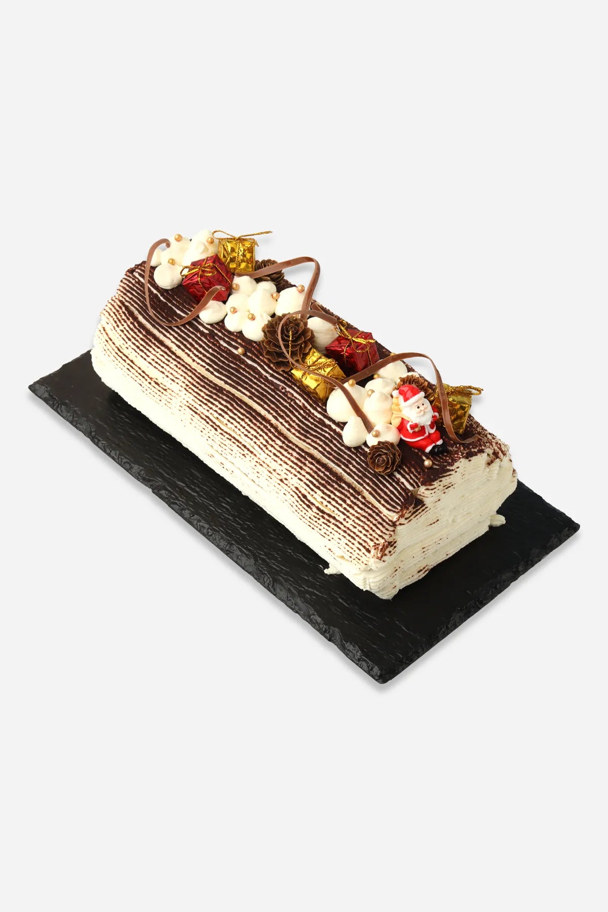 Tiramisu Christmas Log Cake