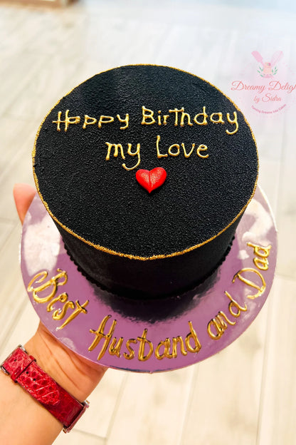 Black Birthday Cake