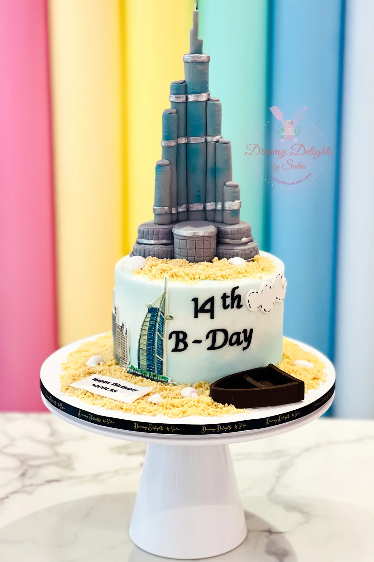 Dubai Building Cake