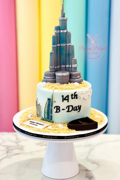 Dubai Building Cake