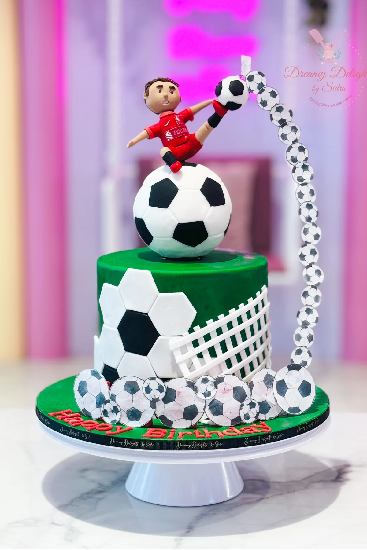 Football Burnaway Cake