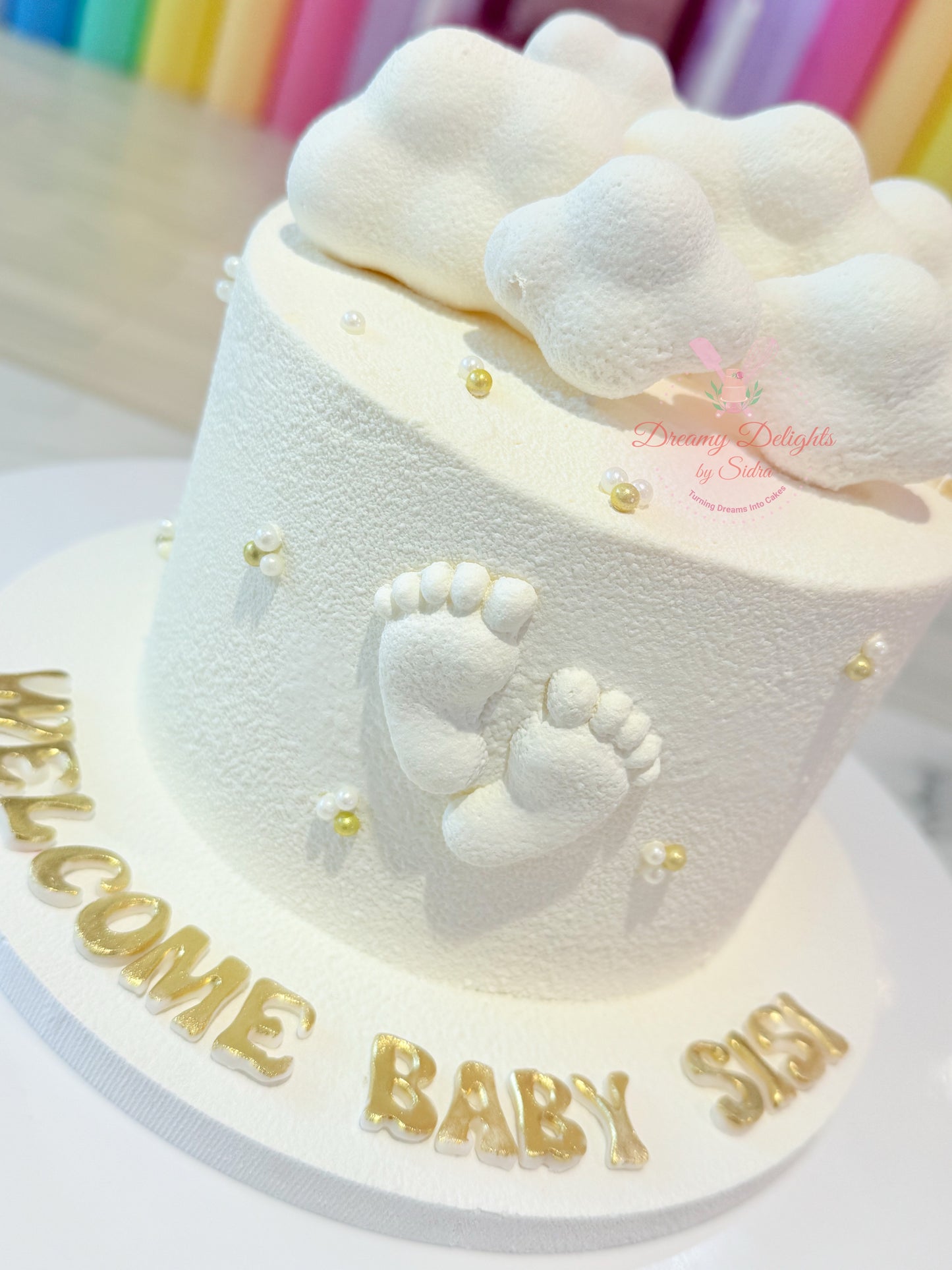 Welcome Baby Feet Cake