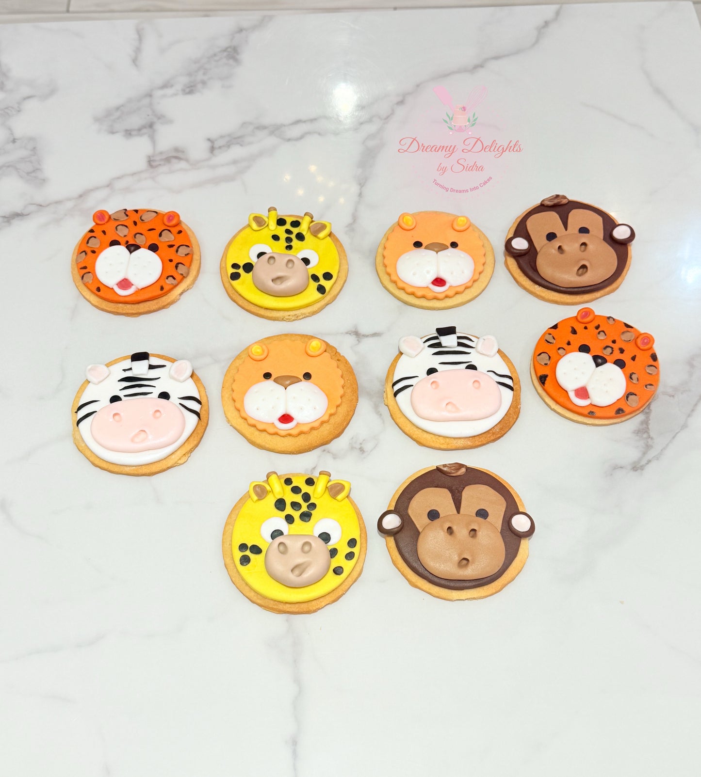 Animal Face Cookies