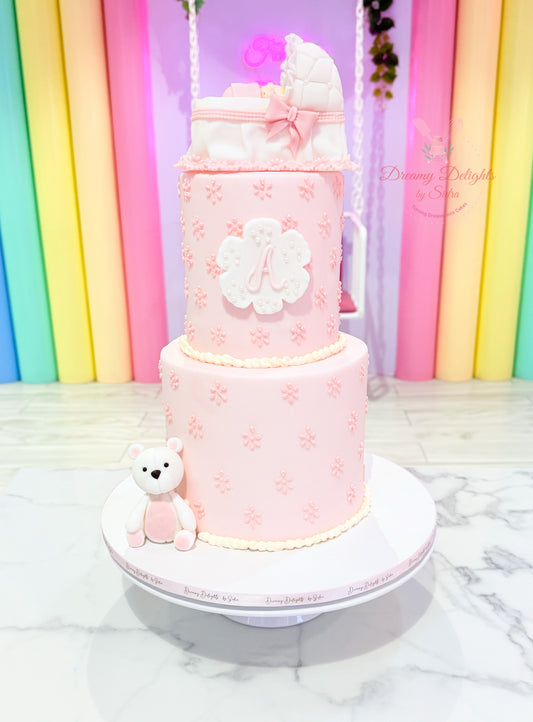 Luxury Baby Girl Pram Cake