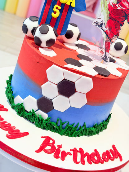 Barcelona Football Birthday Cake