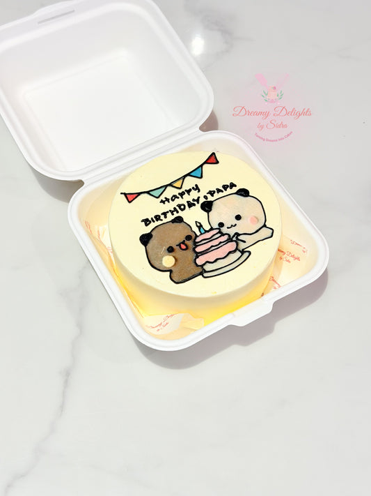 Bento cake Dubai panda bento cake cute birthday mini cake