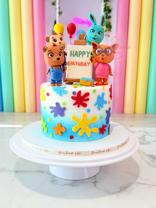 Bimi Boo and friends cake in Dubai kids girls birthday themed custom cake
