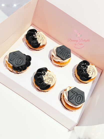 Black and white Cupcakes