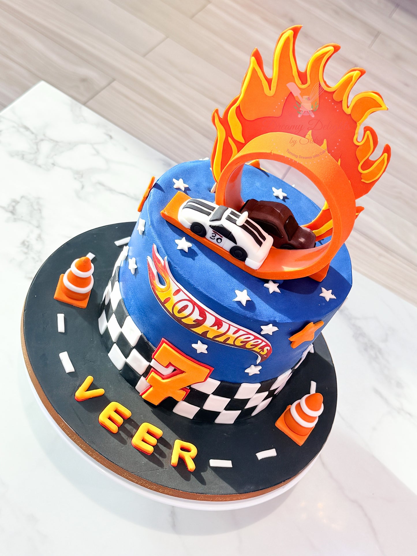 Hot Wheels Racing Theme Birthday Cake