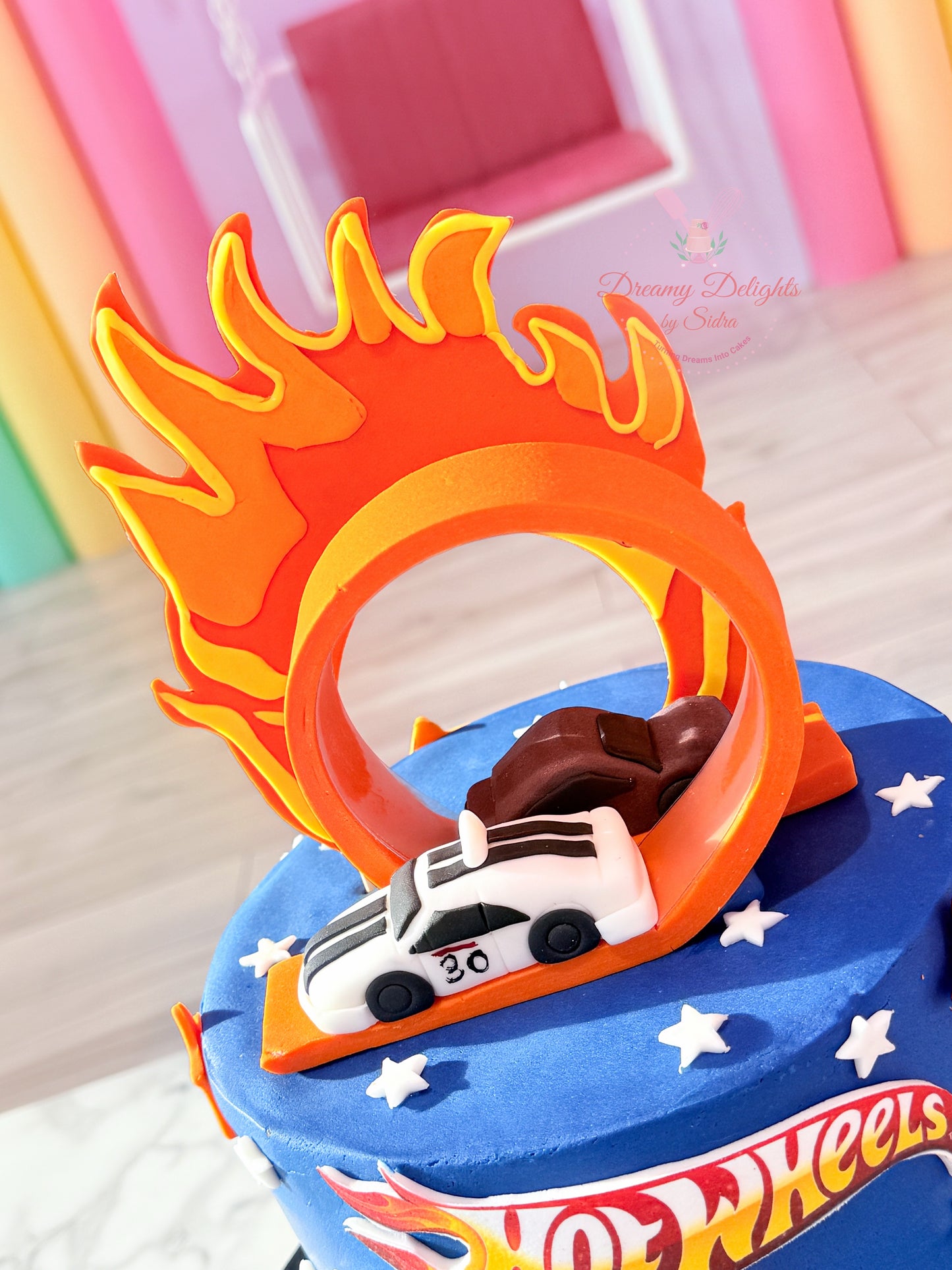 Hot Wheels Racing Theme Birthday Cake
