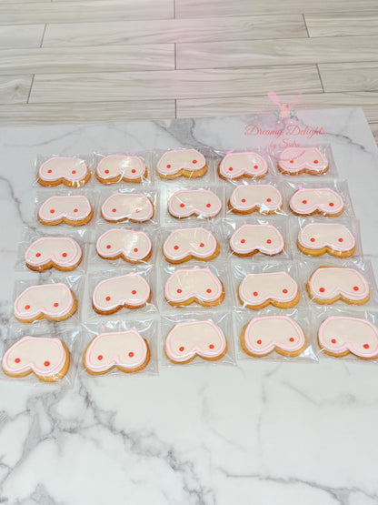 Breast Cancer Awareness Cookies with pink icing design for charity events and corporate gifting in Dubai