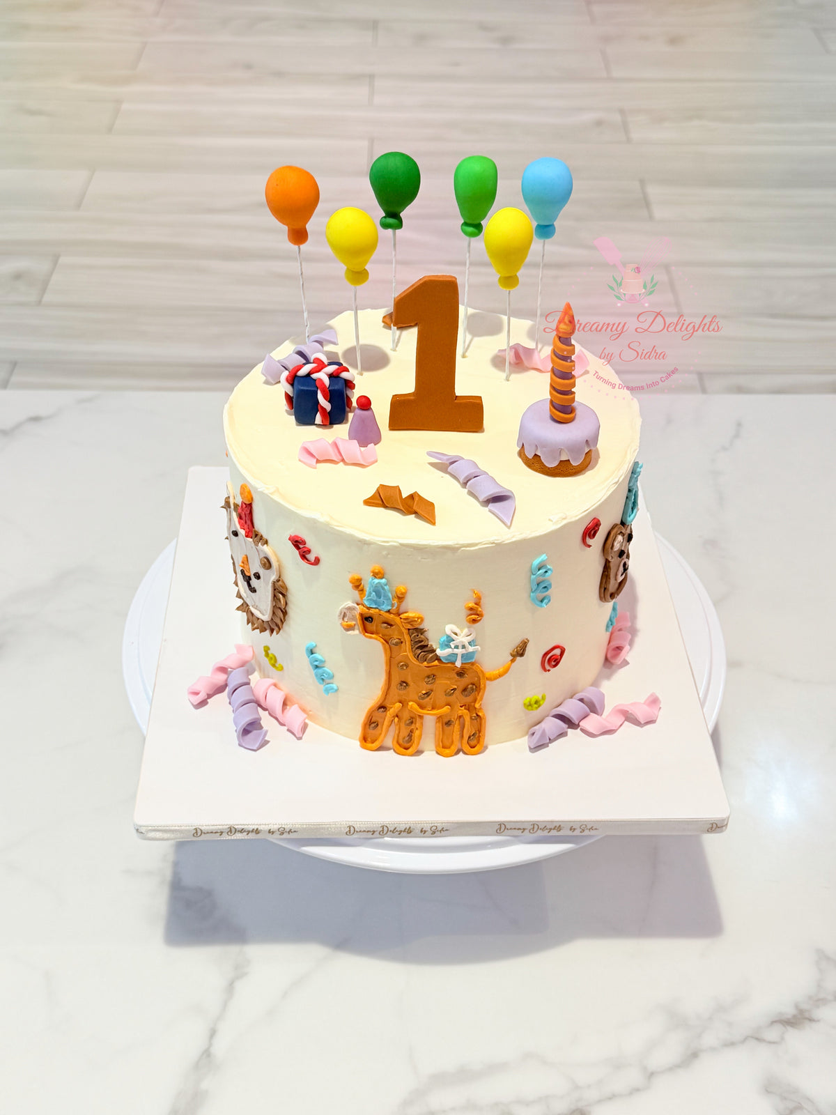 Buttercream Animals Cake