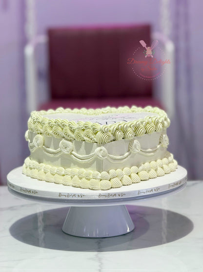 Heart Burnaway Cake