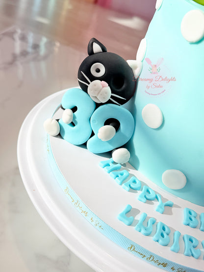 Cat Gift Box Cake