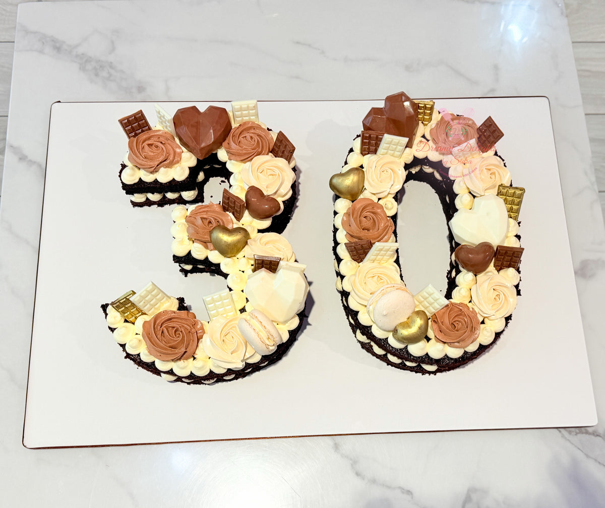 Chocolate Delight Age Number Cake