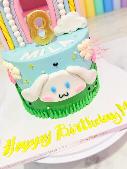 Cinnamoroll Rainbow Birthday Cake