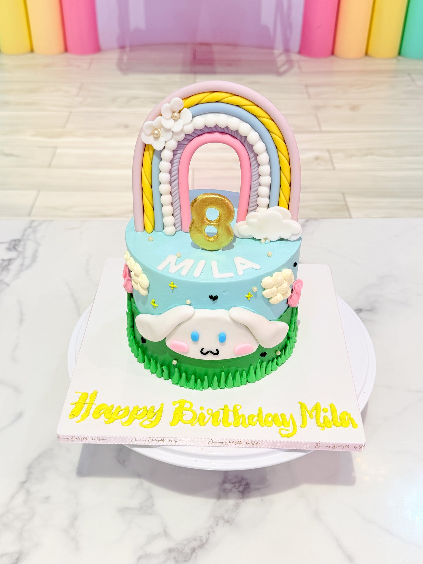 Cinnamoroll Rainbow Birthday Cake