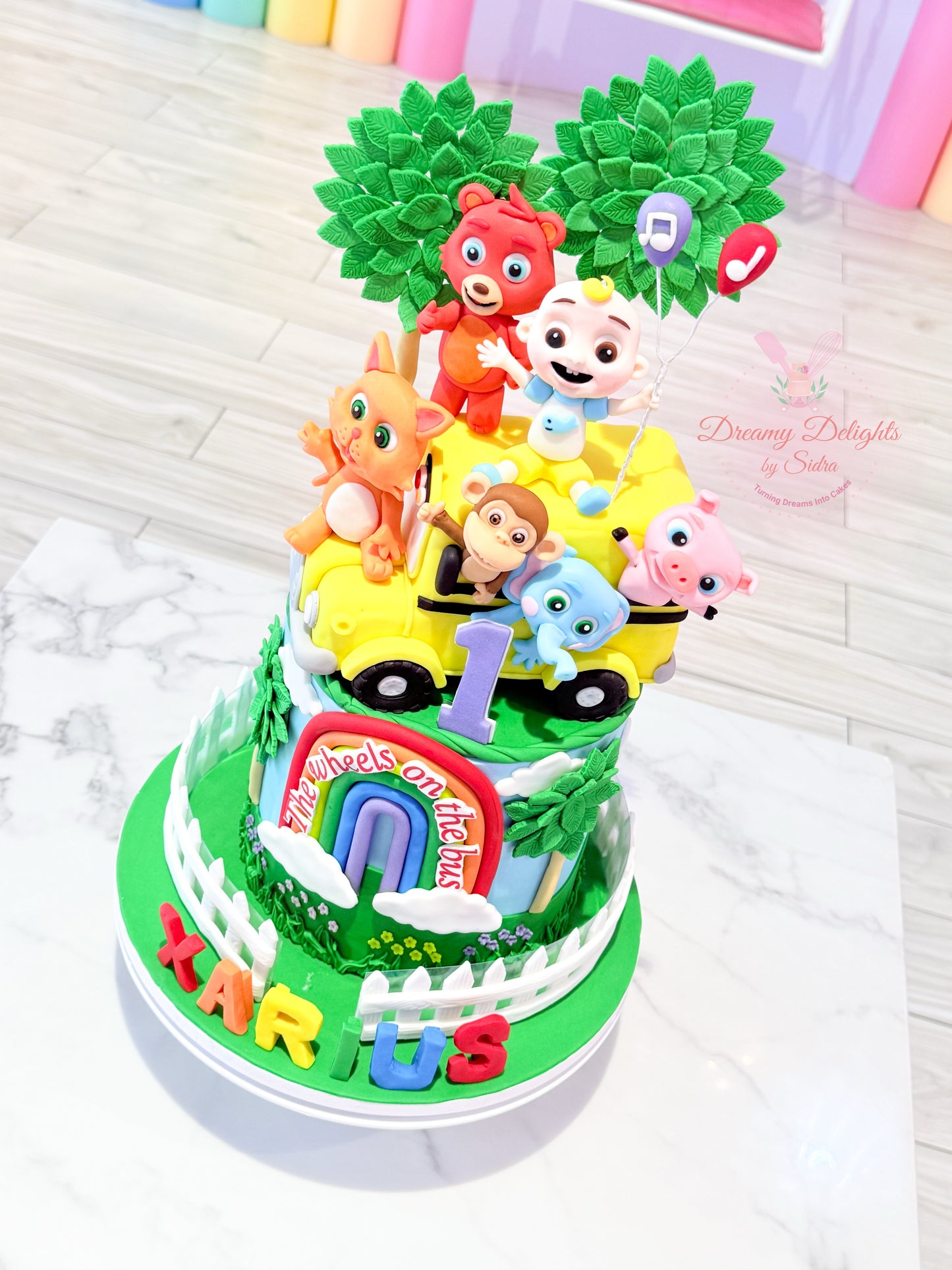 Deluxe Cocomelon Theme Cake