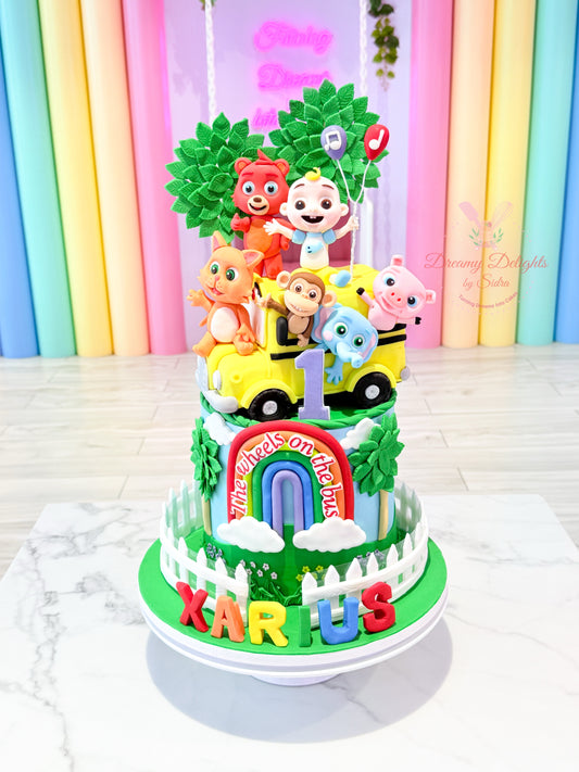Deluxe Cocomelon Theme Cake
