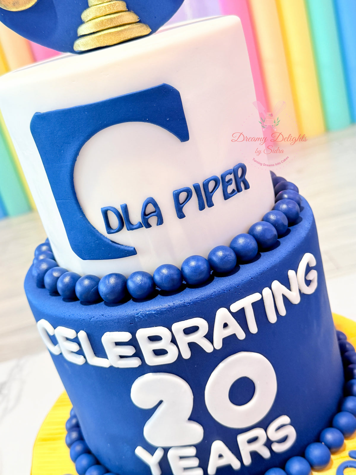 Elegant Corporate Anniversary Cake