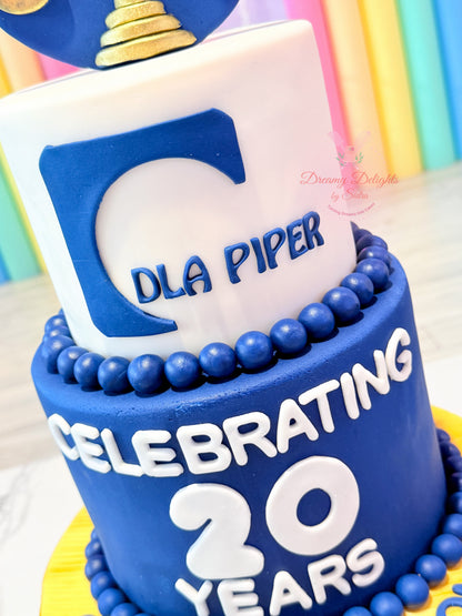 Elegant Corporate Anniversary Cake