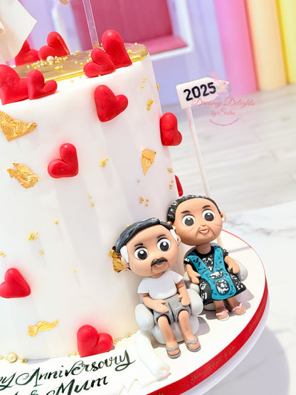 Couple Anniversary Timeline Cake
