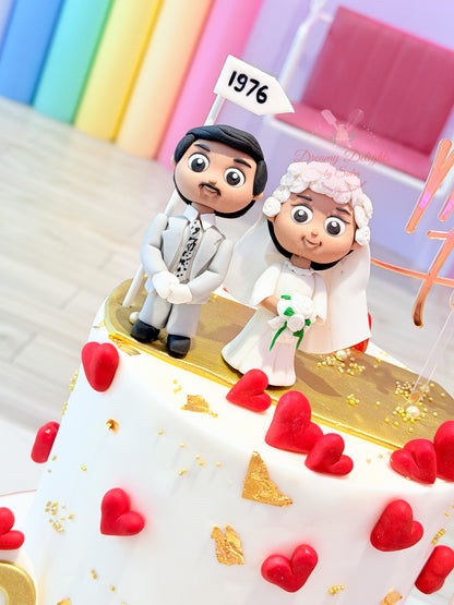 Couple Anniversary Timeline Cake