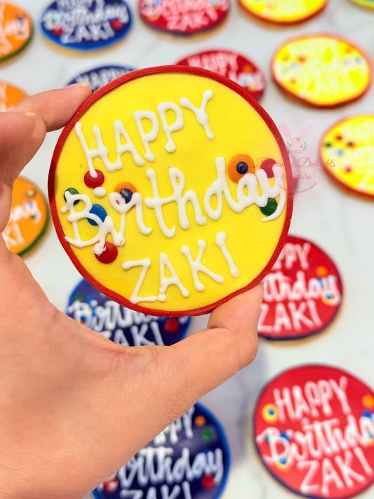 Happy Birthday Name Cookies