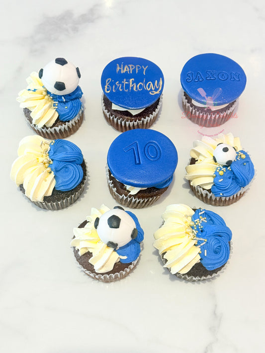 Custom Football Theme Cupcakes