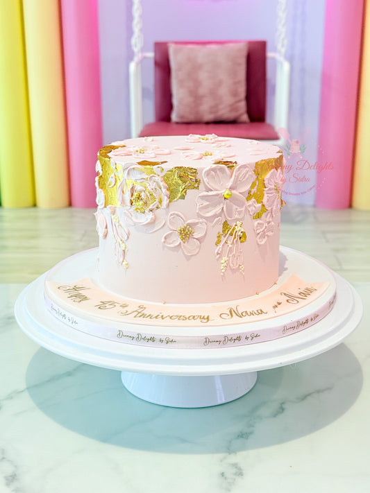 Buttercream Strokes Cake