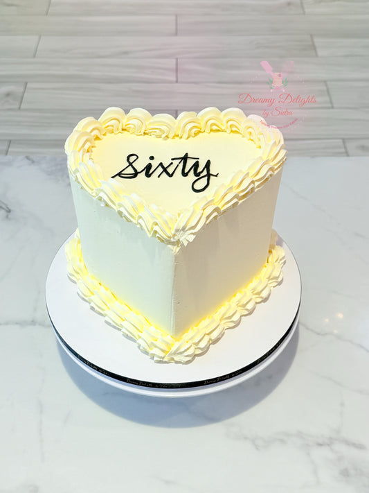 Vintage Heart Age Cake