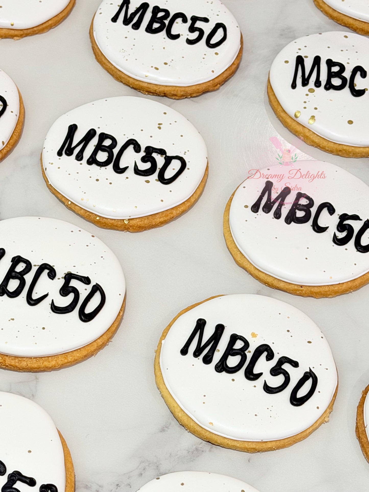 Customized text cookies with personalized icing design in Dubai