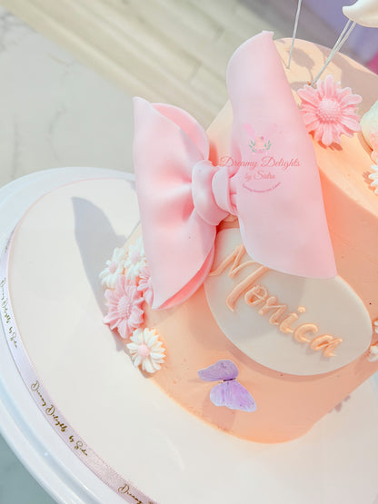 Cute Bunny Flower Cake