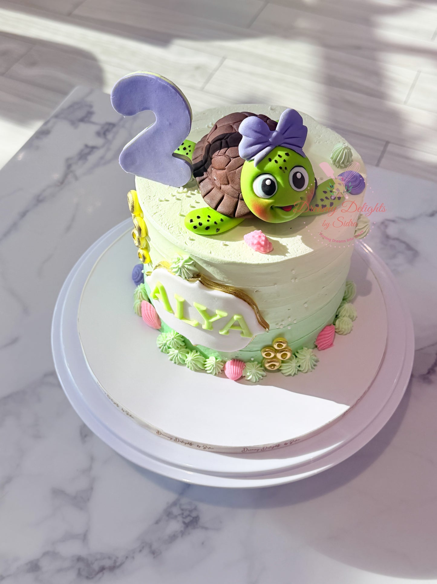 Cute Turtle Birthday Cake