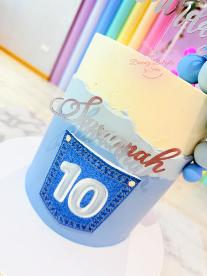 Denim Jeans Pocket Cake