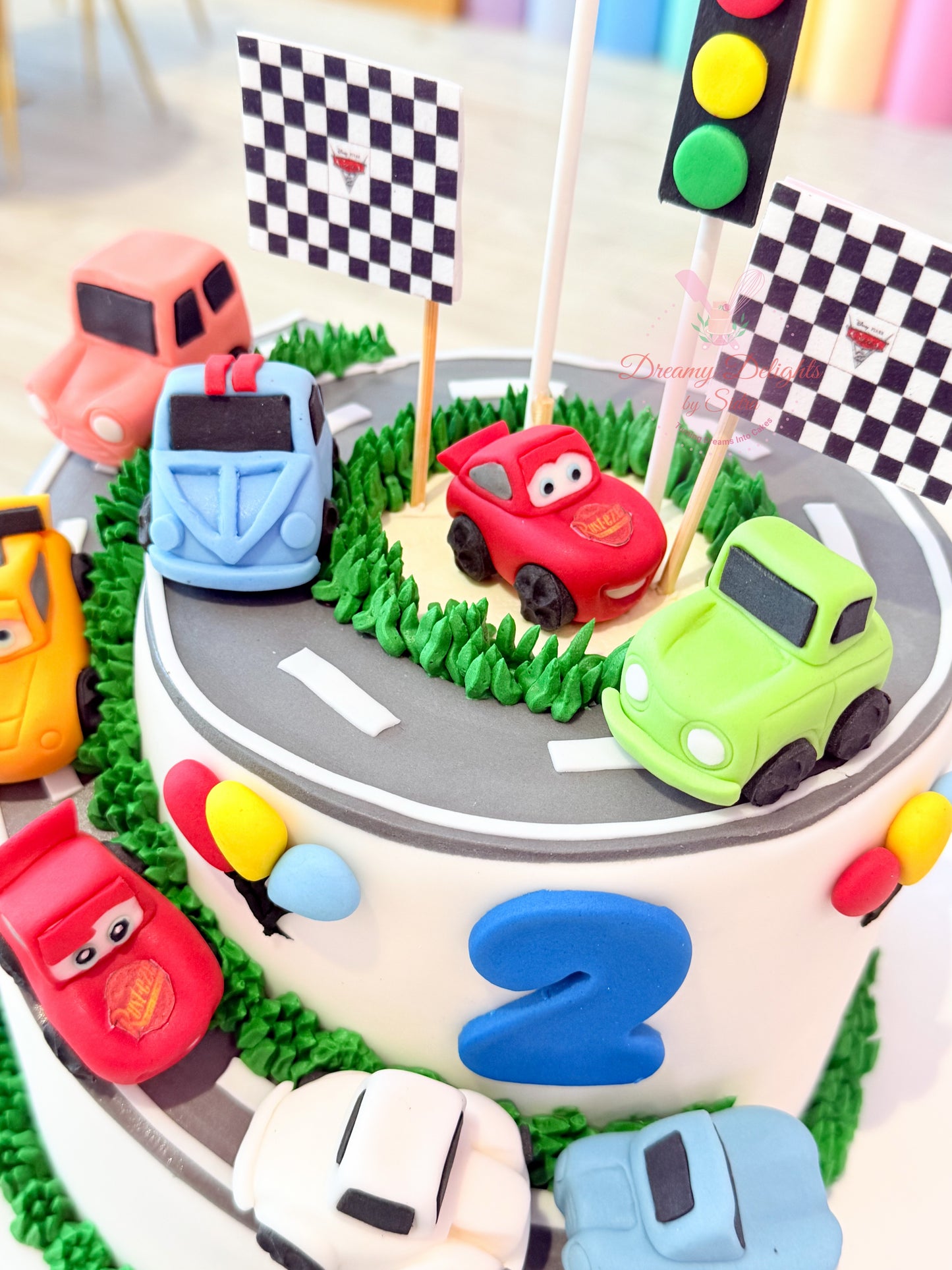 Disney Cars Race Track Cake