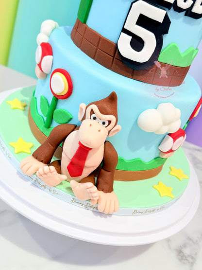 Donkey Kong and Super Mario Cake