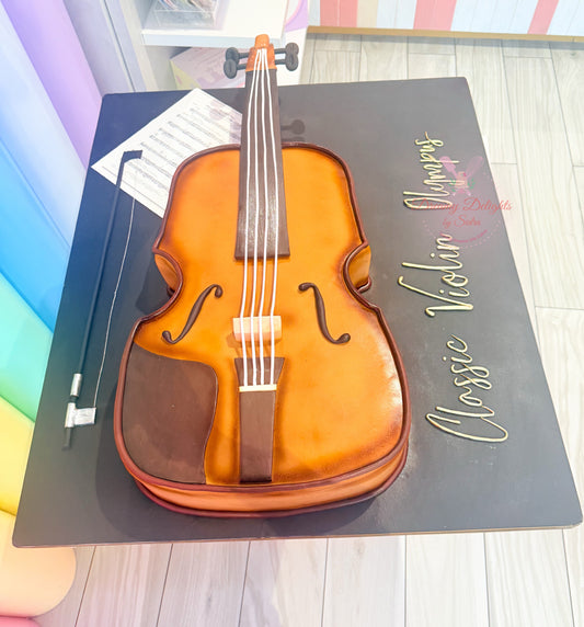 Violin Birthday Cake