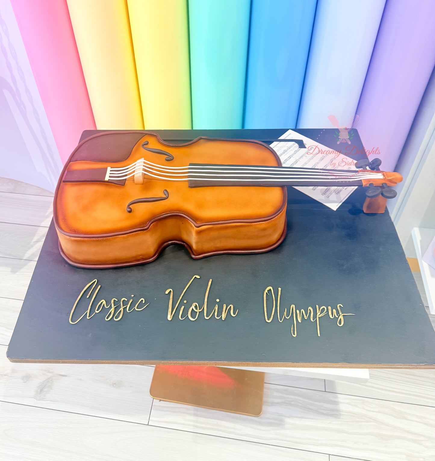 Violin Birthday Cake