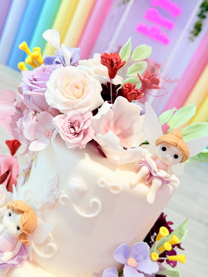 Fairy Garden Flower Cake