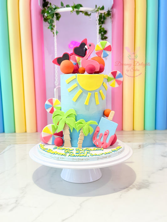 Flamingo Birthday Cake