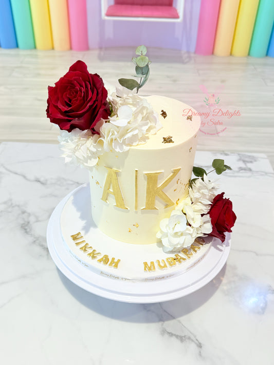 Floral Nikkah Cake