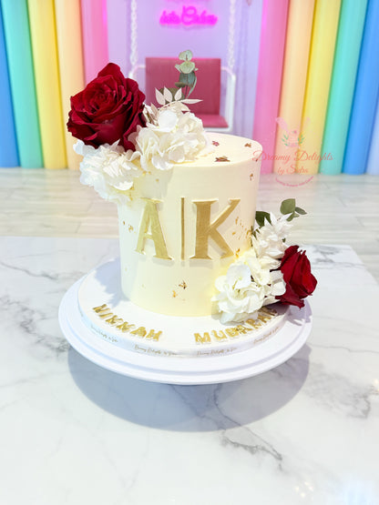 Floral Nikkah Cake