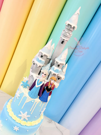 Frozen Princess Castle Cake