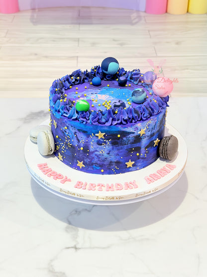 Galaxy Planets Cake