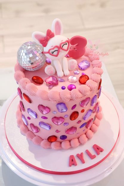 Gems Bunny Birthday Cake