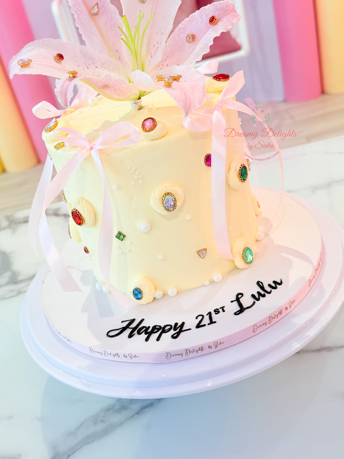 Gems Lily Birthday Cake