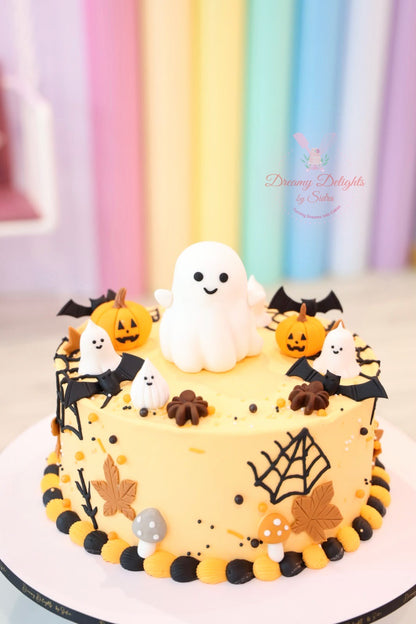 Ghost Web Halloween Cake