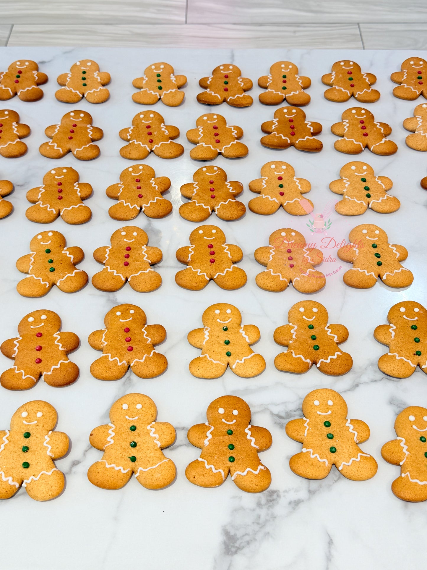 Gingerbread man cookies decorated with festive icing for Christmas celebrations in Dubai