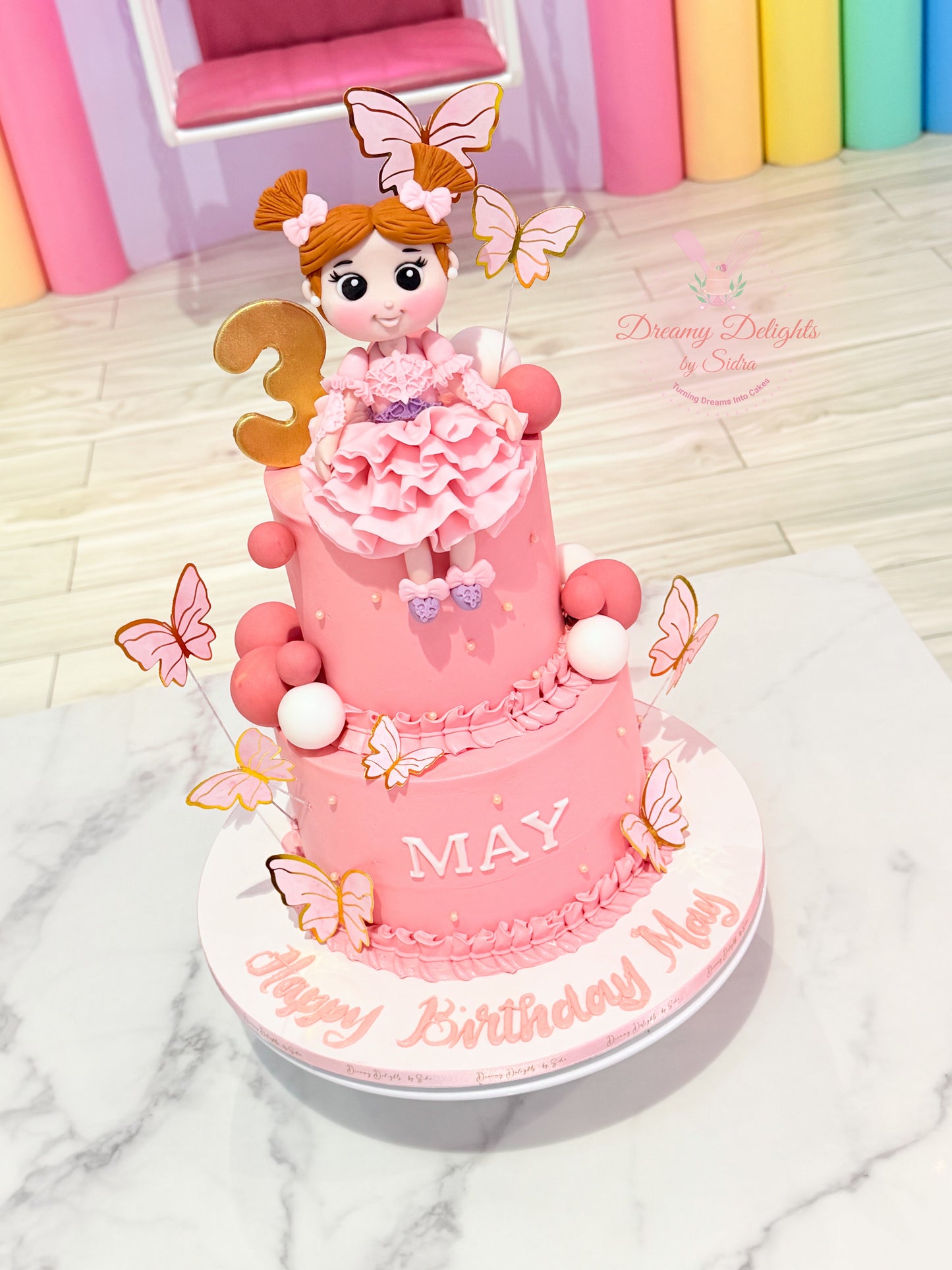 Girl Butterfly Cake